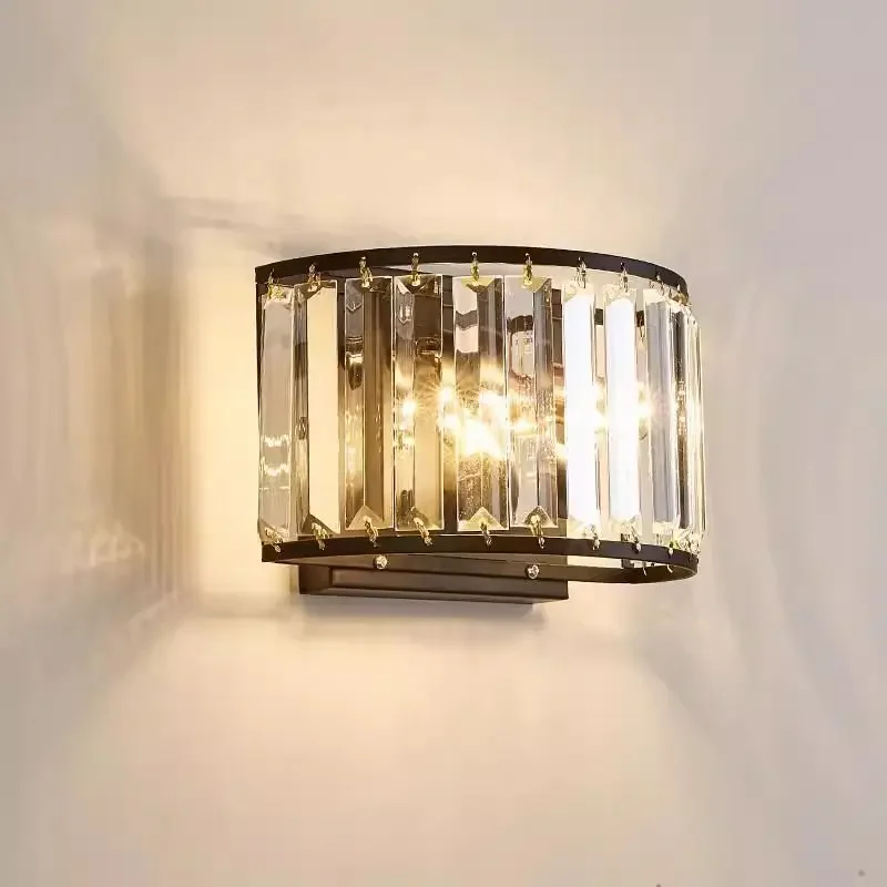 Modern Crystal Wall Lamp Luxury Bedroom Light Minimalist Living Room Lighting