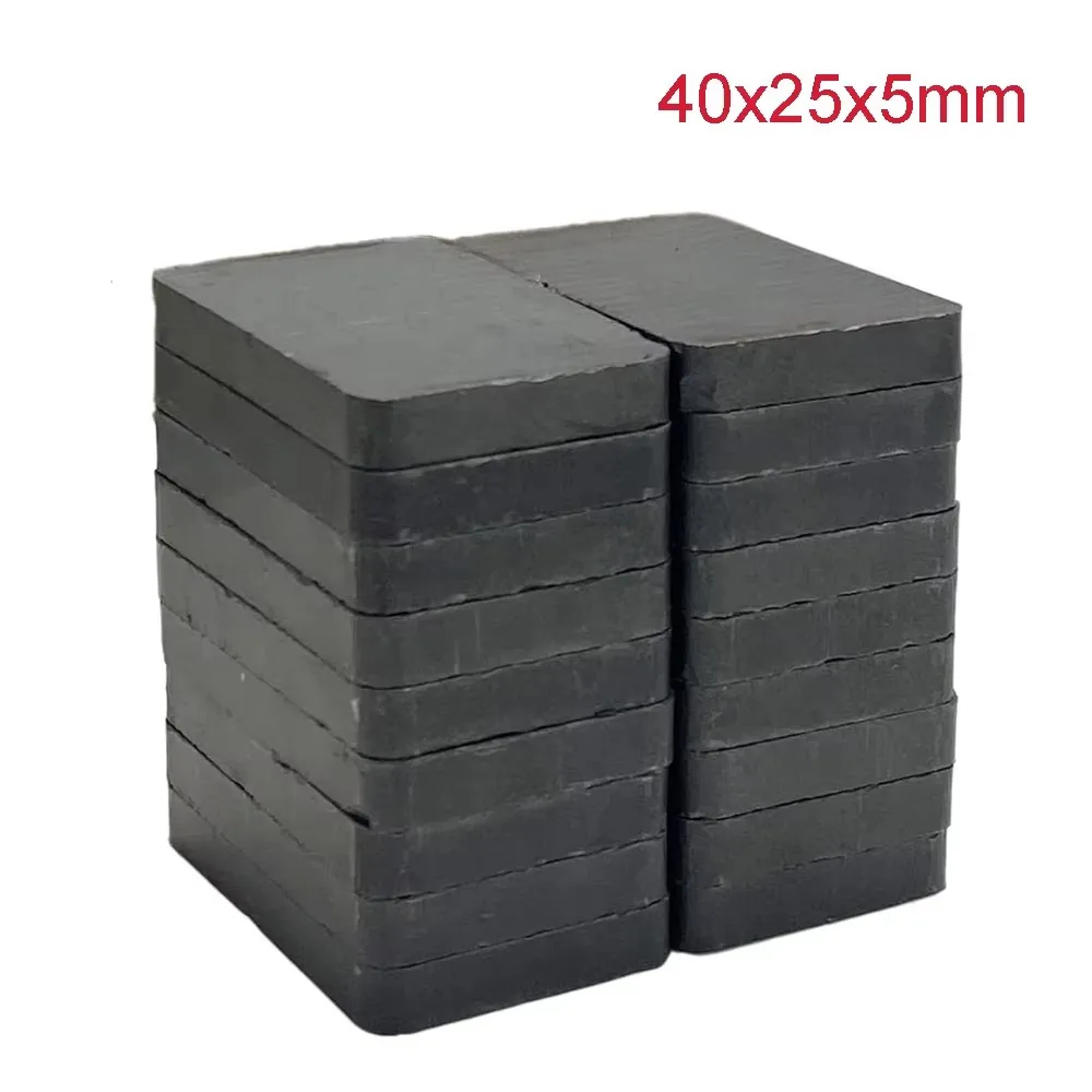 8/12pcs Ferrite Ceramic Blocks Magnets 40×25×5mm Rectangular Magnets, Grade 8 for Crafts, Science and Hobbies - Ferrite Magnets