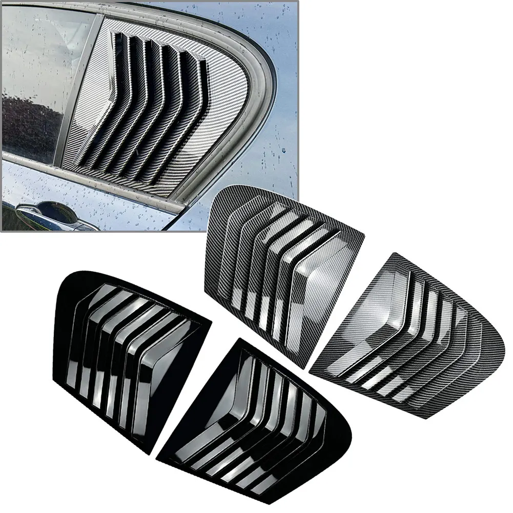 1 Pair Car Rear Window Side Vent Shutter Louver Cover Trim For BMW F20 1 Series 118i 120i Hatchback 2011-2019