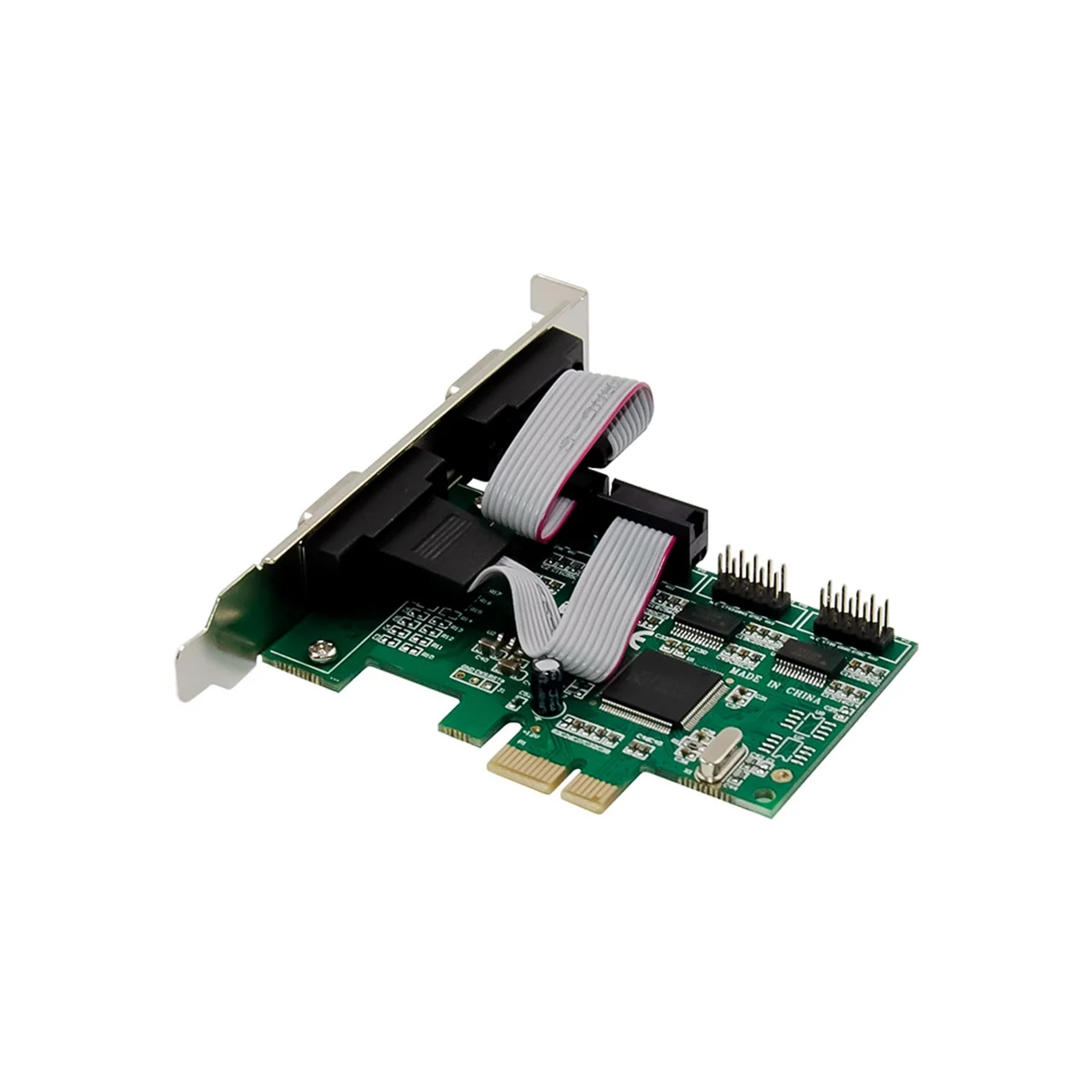 AU32-Erweiterungskarte ST310 PCIe X1 CH384L 4S DB-9 Pin RS232 COM-Port Multifunktionale praktische Erweiterungskarte