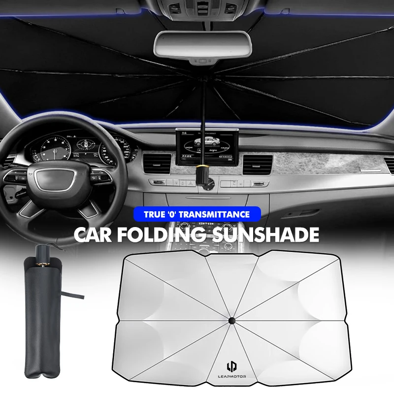 Parasol para coche con revestimiento plateado, resistente a los rayos UV, plegable, para Leapmotor t03 s01 c11 2023 C10 C16 2024 2025 C01 T03 S01