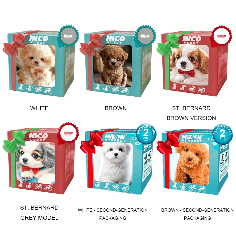 

Electronic Robot Dog Interactive Plush Puppy Toy for Girls Boys (White)