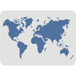 World Map Stencil Template 11.7x8.3 inch Plastic Map Painting Stencil World Map Outline Pattern Stencils Reusable DIY Home Decor