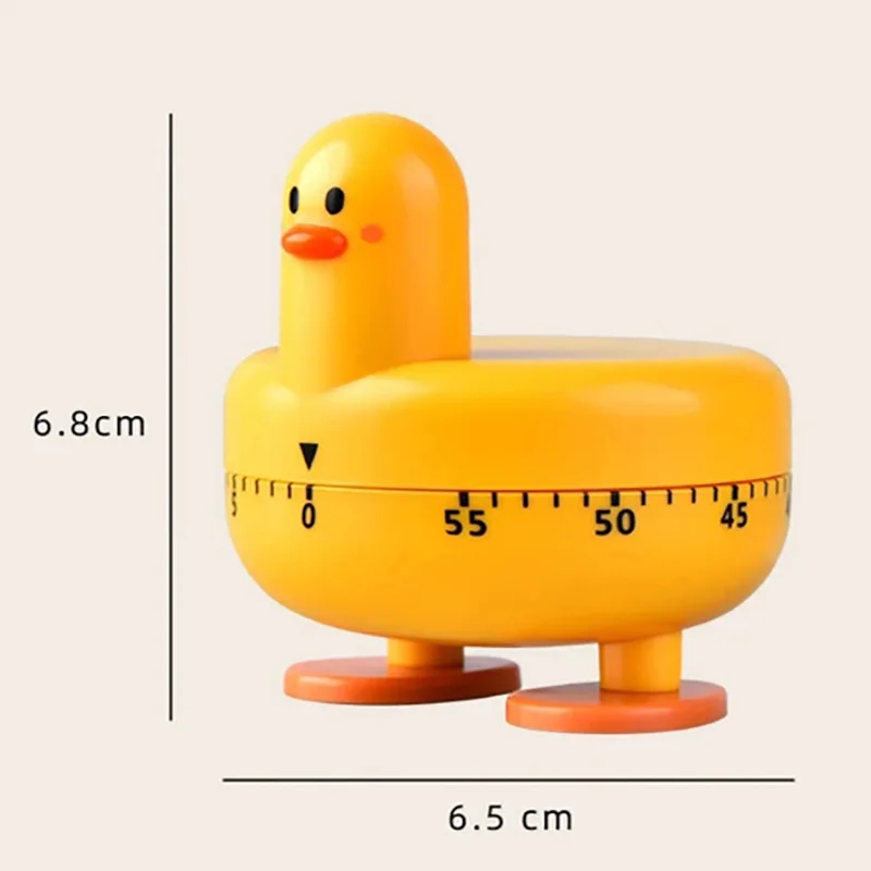 Cute Duck Mechanical Kitchen Timer, Christmas Holiday New Year 60-Minute Wind Up Dial Countdown Egg Reminder No Batteries