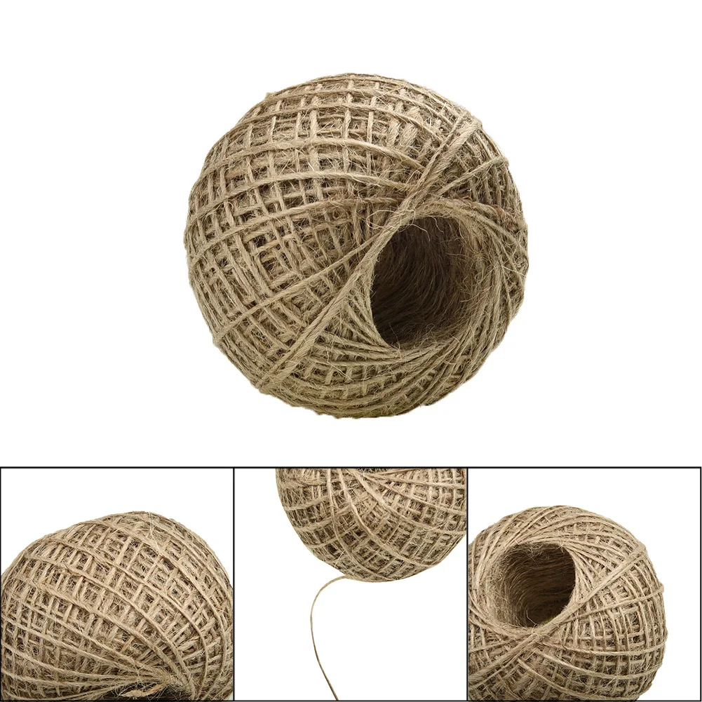 100m Long For Gardening Crafts Bundling Packaging Linen Rope Jute Rope Natural Linen Twine Rustic String Cord Rope DIY String