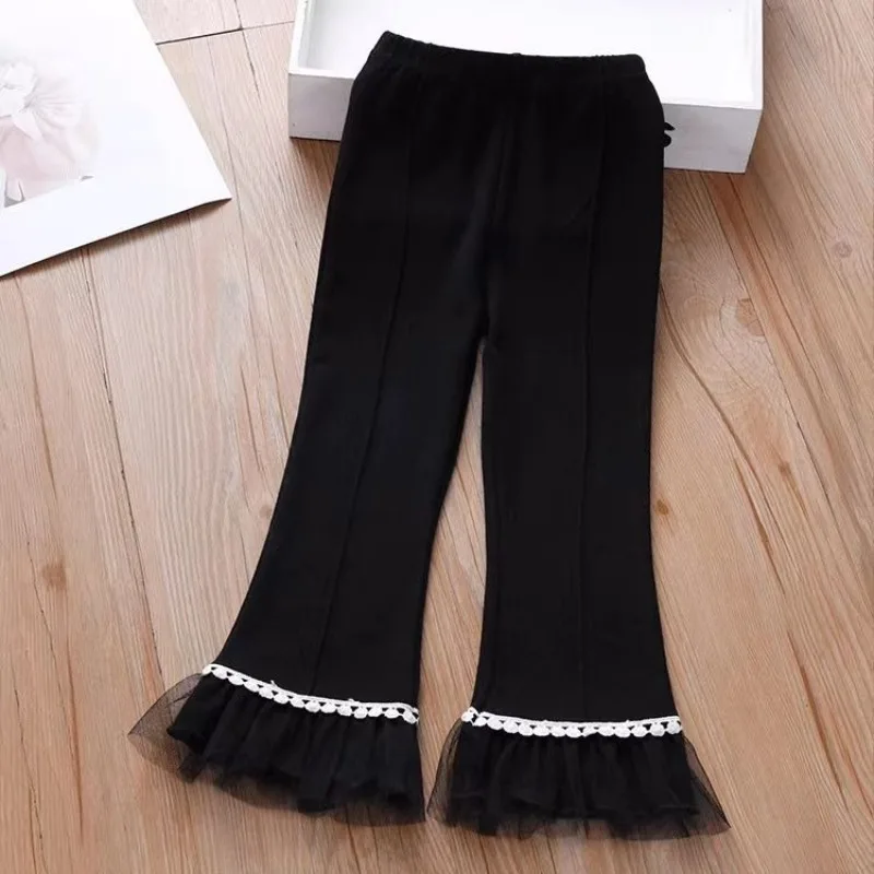 Kids' Autumn Bell Bottom Pants Korean Style Casual Outdoor Wear Stretchy Fabric Toddler Kids Long Pants