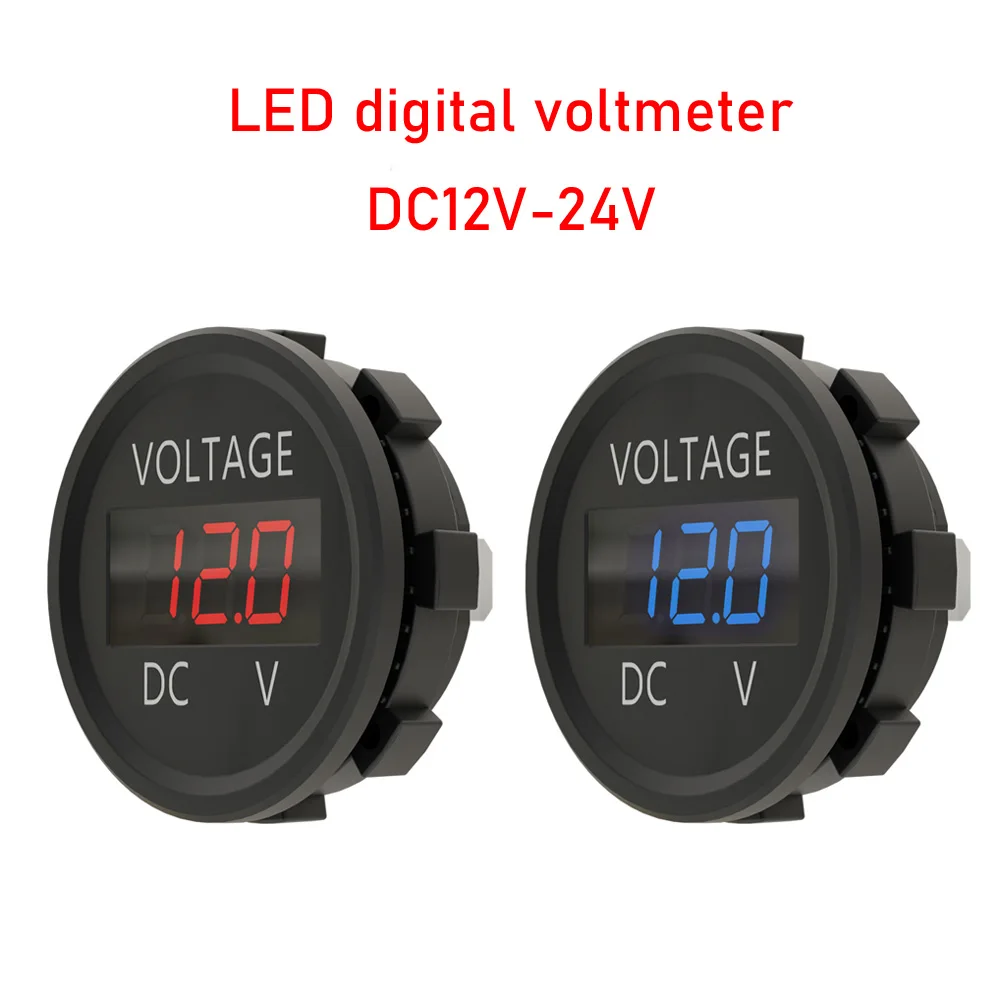 DC 5-24V Waterproof Voltmeter LED Digital Display Voltage Meter for Car Motorcycle battery LED Panel Volt Monitor 12V