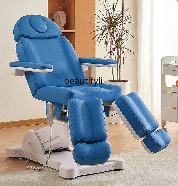 Electric Lift Beauty Care Bed Beauty Salon Nail Bed Split Leg Rotary Multifunctional Pedicure Chair