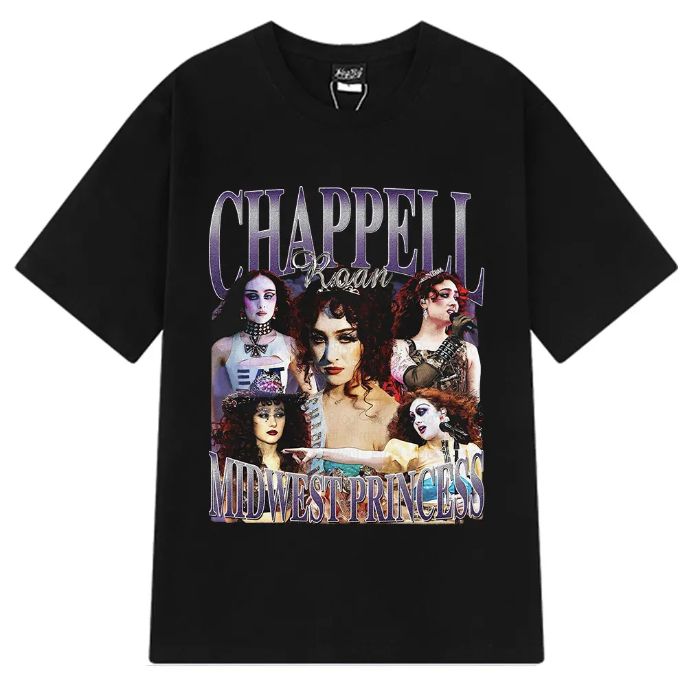 

Chappell Roan Midwest Princess Tshirt Men Women Vintage Fashion Country Music T Shirts Cotton Oversized Y2k Harajuku T-shirts