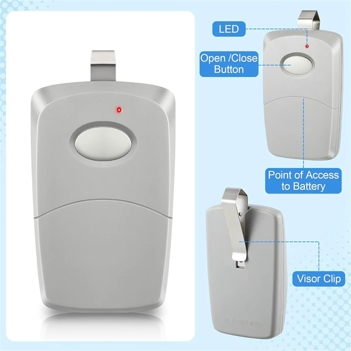 Abridor de puerta de garaje, 4 piezas, multicódigo lineal 3089,3060, 3070.300 mhz, 10 mandos a distancia