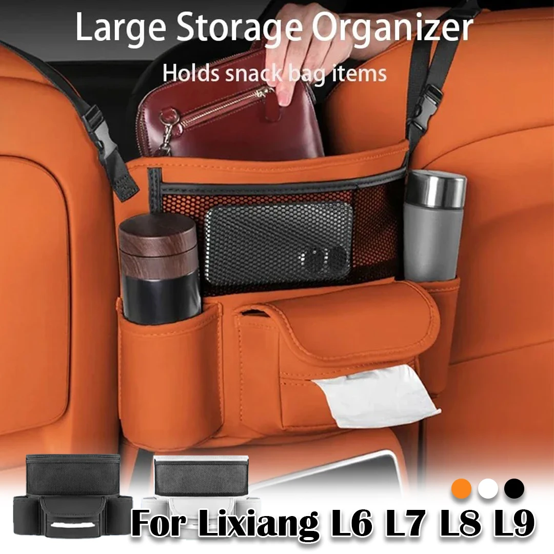 

Multifunctional Storage Pocket Between Car Seats Car Net Pocket Handbag Holder Portable Car Organizer For Li Lixiang L6 L7 L8 L9