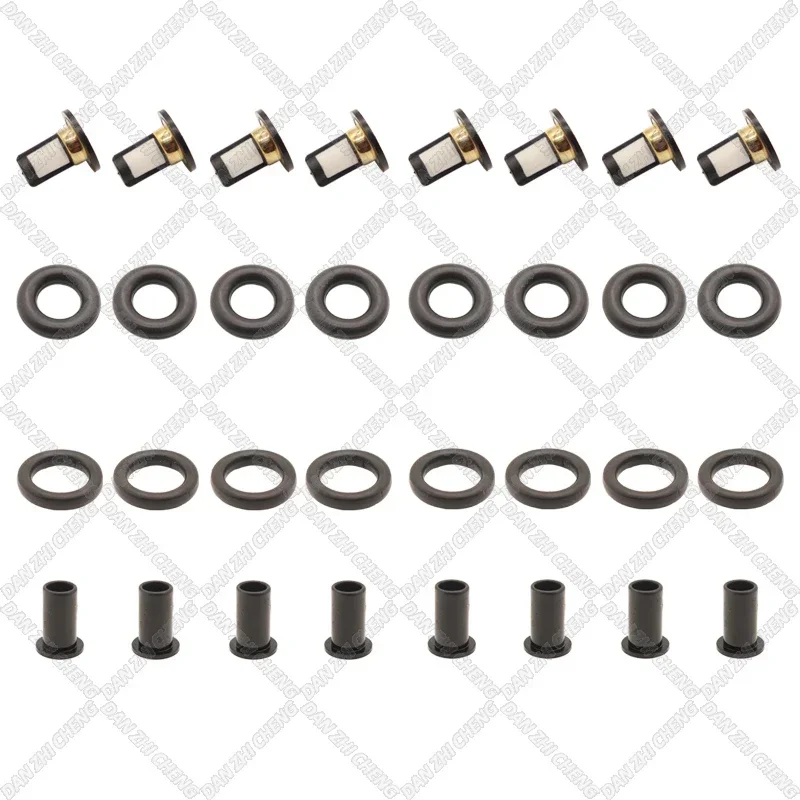 

8 set For 2014 Nissan Note 1.2 Petrol 59kW (80 HP) MPV FBY11H0 Fuel Injector Service Repair Kit Filters Orings Seals Grommets