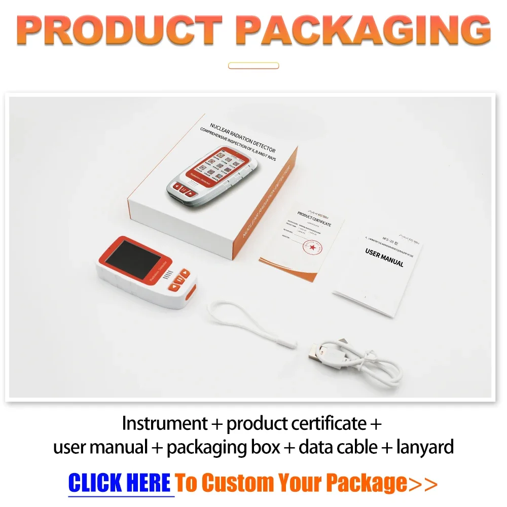 AIKESI HFS-20 Portable Handheld Sensitivity Geiger Counter Dosimeter Nuclear Radiation Detector Beta Gamma X-ray Monitor