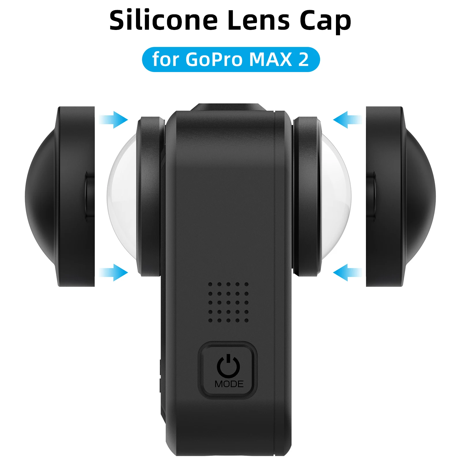 

Silicone Lens Cap for GoPro MAX 2, Custom Made Anti-scratch & Anti-Fingerprint Soft Protective Cover for MAX2 Accessories