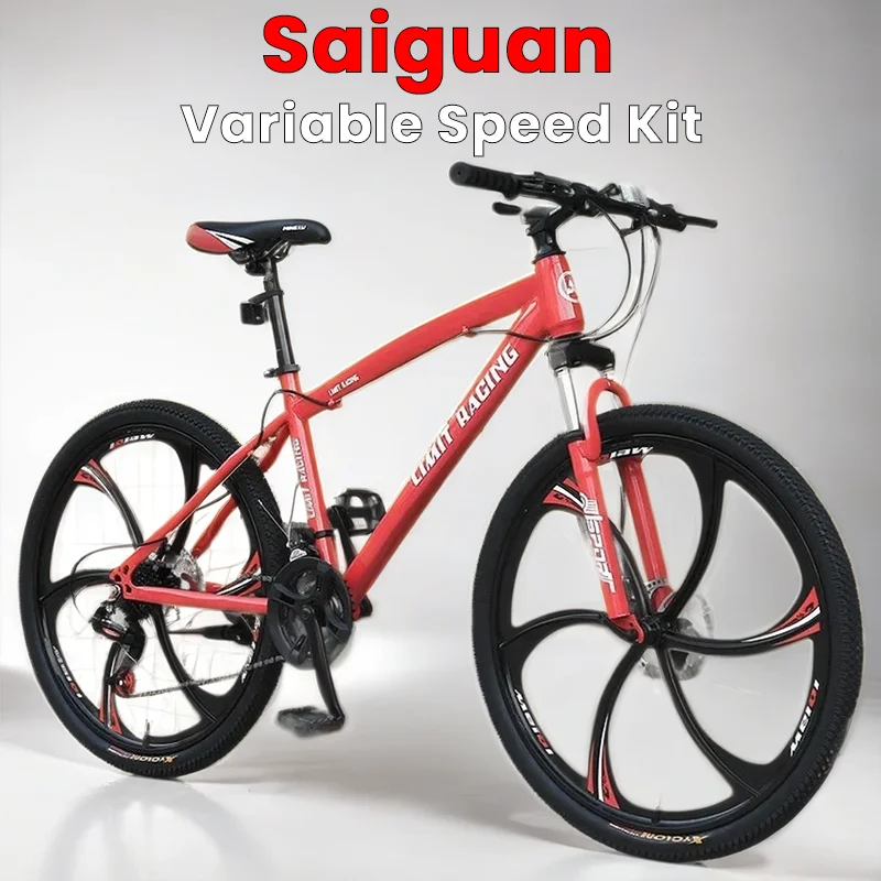 

24/26inch High carbon steel frame Mountain bike Double disc brake Adult Student Off-road Racing Variable Speed Youth Bicycle