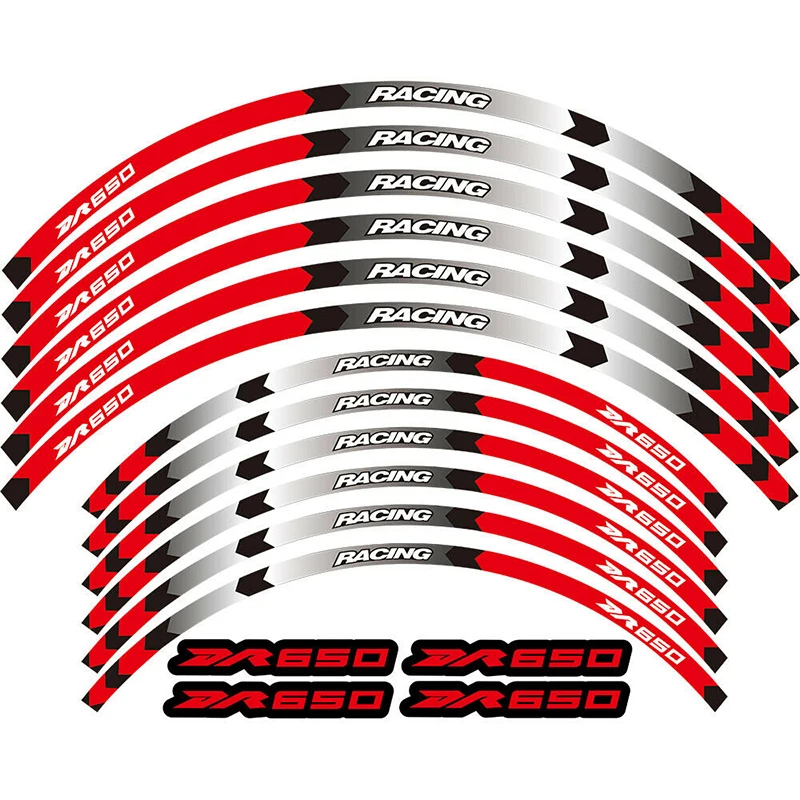 

For Suzuki DR650S DR650SE DR 650S 650SE 650 S SE 21" 18" Wheel Hub Motorcycle Accessories Stickers Rim Decal Reflective Stripe