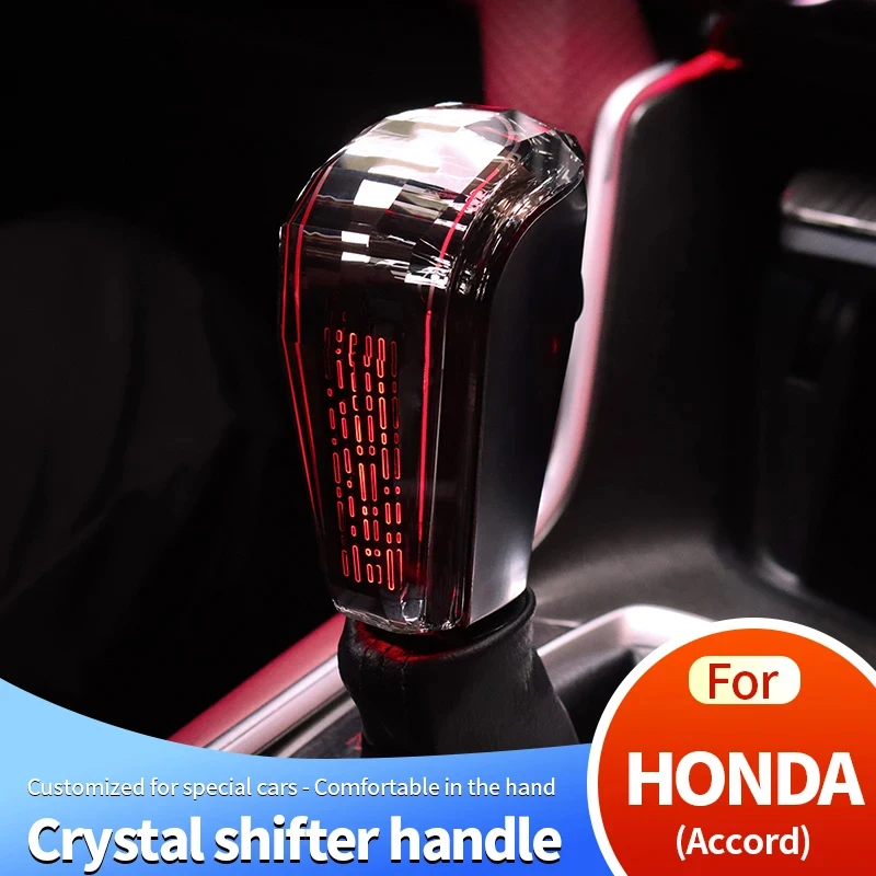 For Honda Accord 2018-2022 Civic Fit 2021 2022 CRV XRV ZRV 2023 Crystal Gear Shift Knob with LED Atmosphere Light