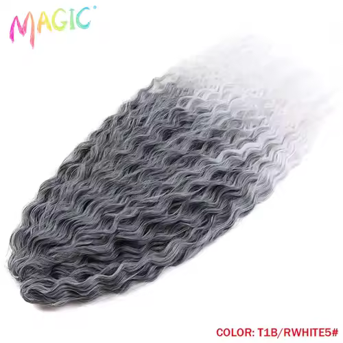 Magic Ariel Curl Hair Water Wave Twist Crochet Hair Synthetic Braid Hair Ombre Blonde 22 Inch Deep Wave Braiding Hair Extension - Image 23