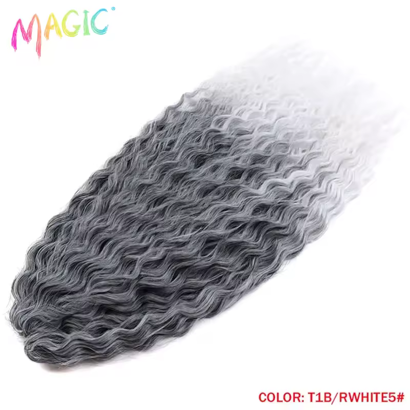 Magic Ariel Curl Hair Water Wave Twist Crochet Hair Synthetic Braid Hair Ombre Blonde 22 Inch Deep Wave Braiding Hair Extension - Image 23