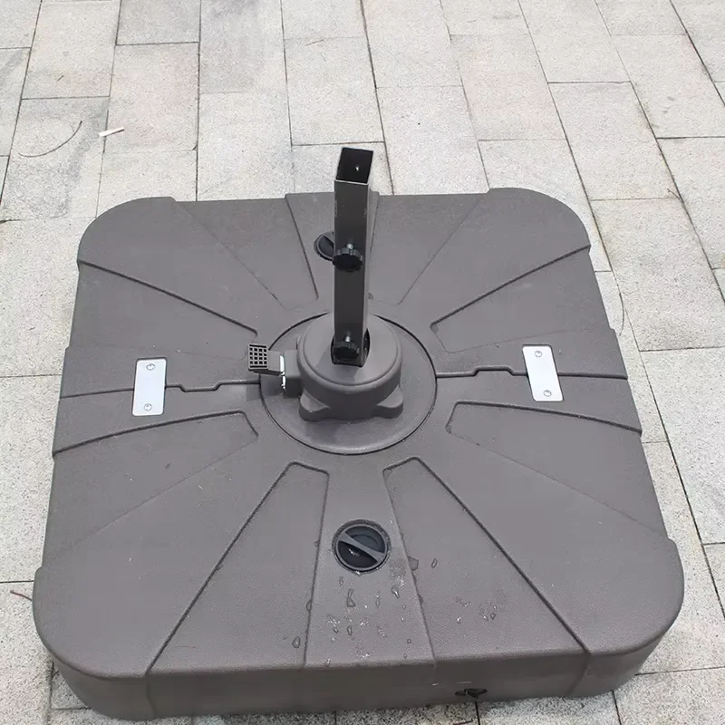 HDPE Umbrella Base with Wheels Outdoor Beach Parasol Stand Heavy Duty Patio Terrace Sunshade Support Parts Portable
