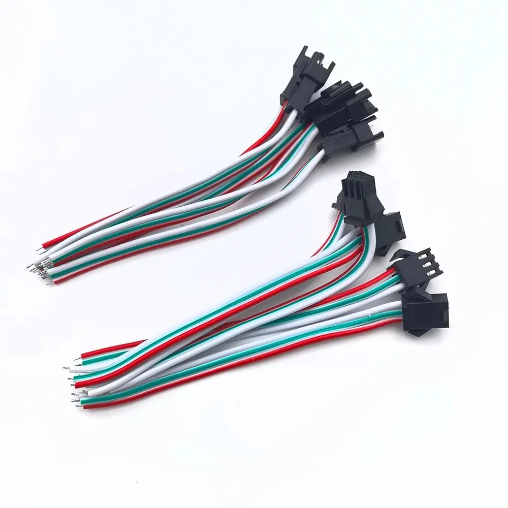 3 Pin JST SM Male Female Plug Connector Cable For WS2812B WS2812 WS2811 LED Strip Lamp