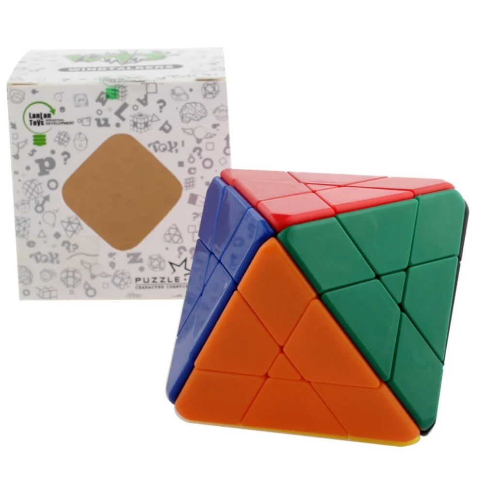 LanLan 8 Axis Octahedron Skewbed Magic Cube Diamond Professional Speed Puzzle Antistress Educational Toys