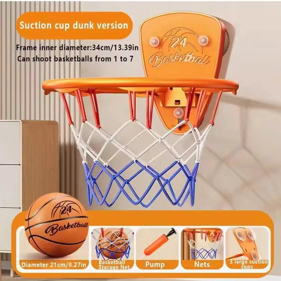 Boys Basketball Hoops Children's Basketball Hoops Household Mute Ball Wall Mounted Foldable Basketball Hoop Training Equipment