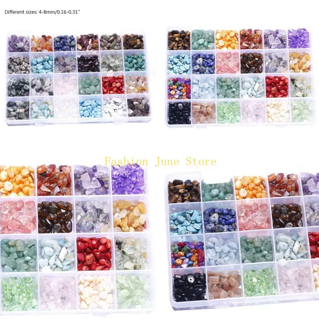 

N5KA Набор бусин из натуральных драгоценных камней с неравномерной крошкой, каменные бусины и стеклянные бусины