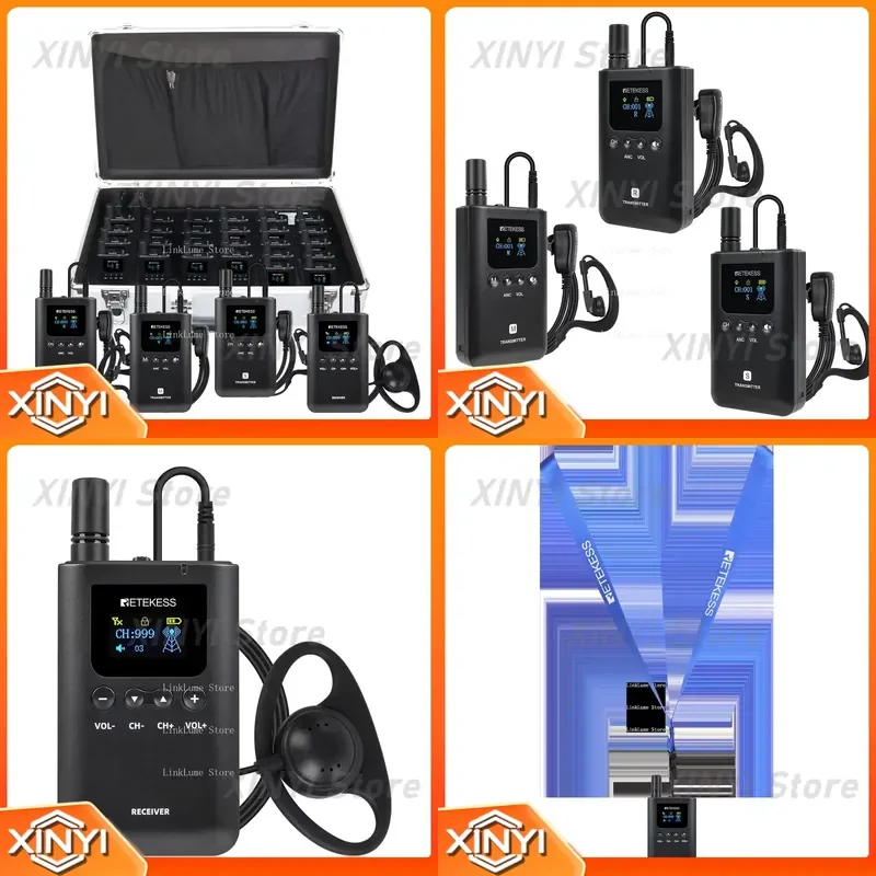 2.4GHz Wireless Three-Band Conference Full-Duplex Tour Guide System for Simultaneous Translation Communication for Three
