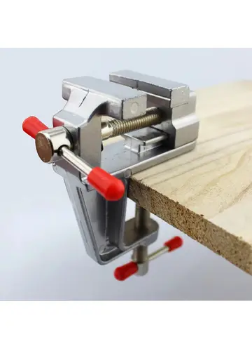 Mini Bench Vise Muliti-Funcational 3.5&quot Aluminum Miniature Small Jewelers Hobby Clamp On Table Flat Pliers Tool Vice