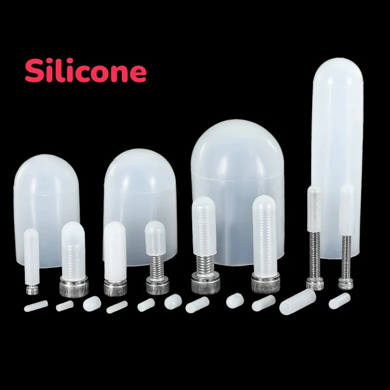 Silicone High-Temperature Resistant Protective Sleeve Screw Anti-Collision Powder Coating Electroplating M0.5~M56