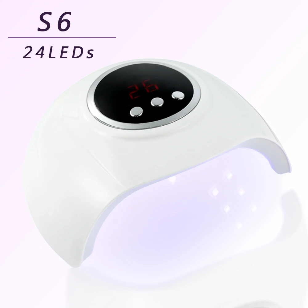 TFSCLOIN Led Nail Camp do suszenia wszystkich żelowych lakierów do paznokci, z interfejsem USB 24, podwójne źródło światła, koraliki do lamp dla kobiet