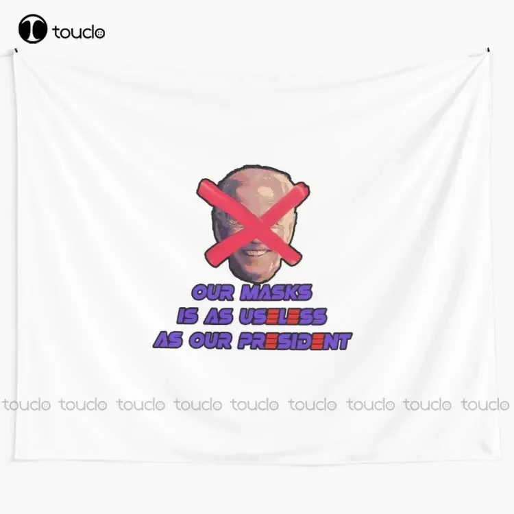 New Your Mask Is A Useless As Our President Tapestry Aesthetic Wall Tapestry Blanket Tapestry Bedroom Bedspread Decoration