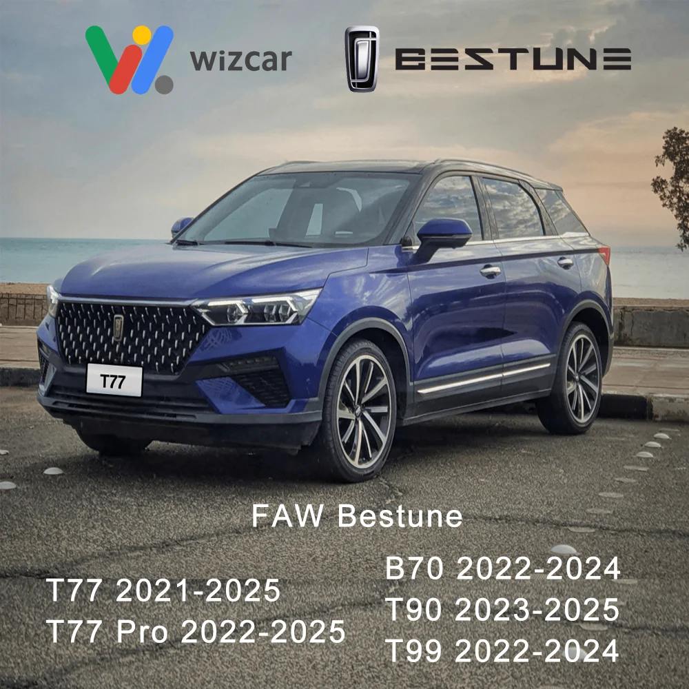 FAW B70 T77 T99 T90 WIZCAR T01 Google Waze Map Spotify Music Original Mulmedia Solution For 2021-2025 FAW Bestune Cars