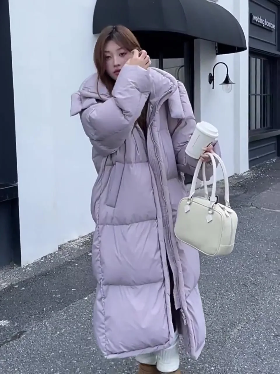 Jaket Musim Dingin Wanita Model Amerika Terbaru 2025, Lengan Panjang, Tebal, Berkerudung, Bahan Katun, Model Roti, Outerwear Serbaguna