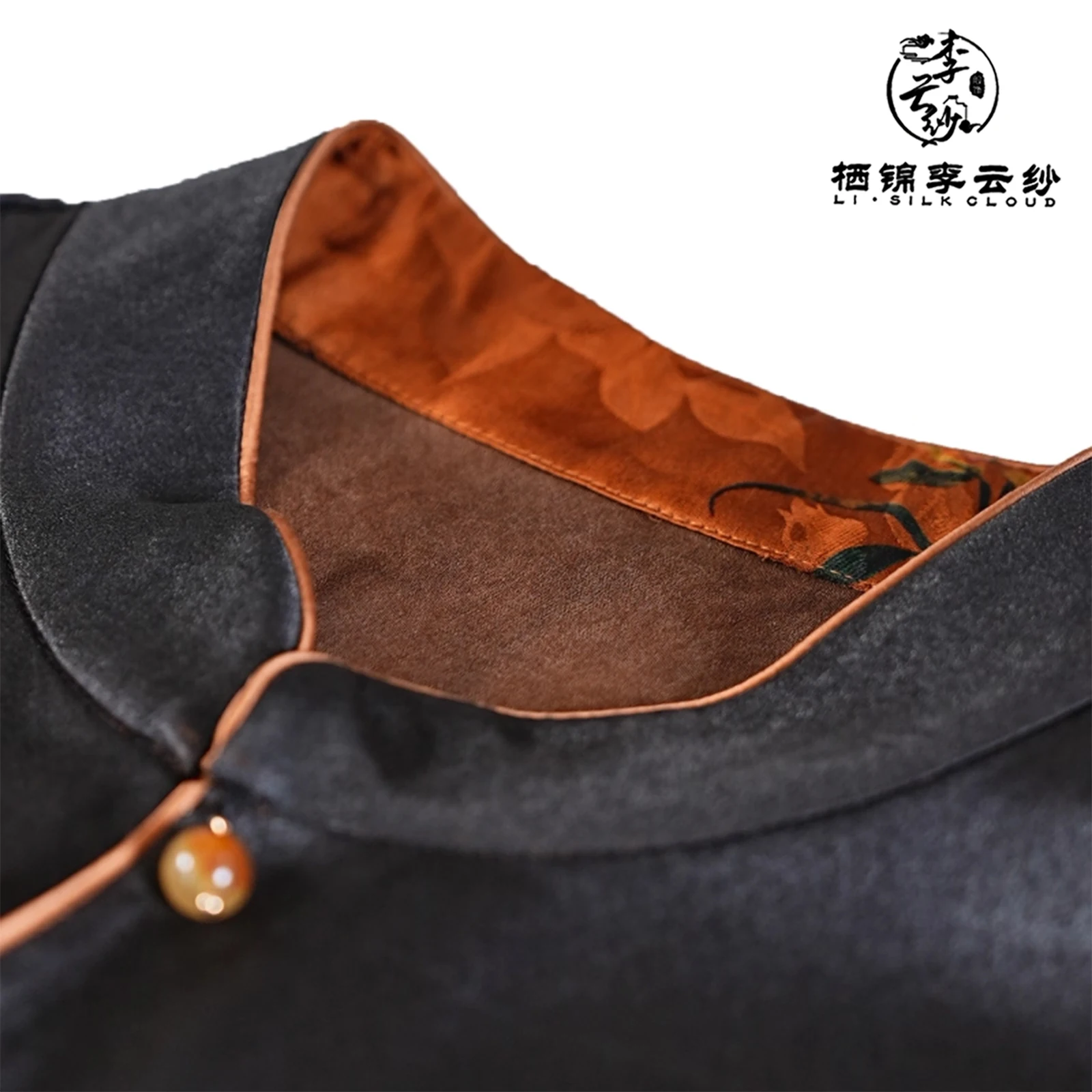 LI SILK CLOUD Silky Autumn Xiangyunsha Dress - 100% Mulberry Silk, Chinese Traditional Style & Skin-Friendly Comfor