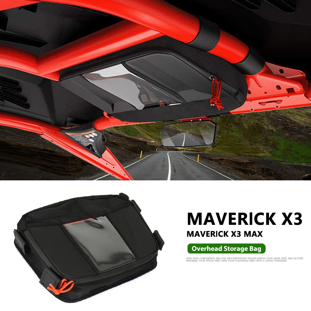 For Can-Am Maverick X3 MAX Can Am MAVERICK X3 MAX 2017- UTV Side Storage Door Bag Knee Pad Overhead Bag Tool Organizer Bag