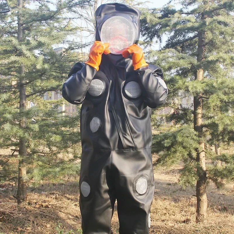 Beekeeping Breathable Garments Wasp Protection Wasp Hornet Suit 18 Holes Bee Safety Clothing Triple fans