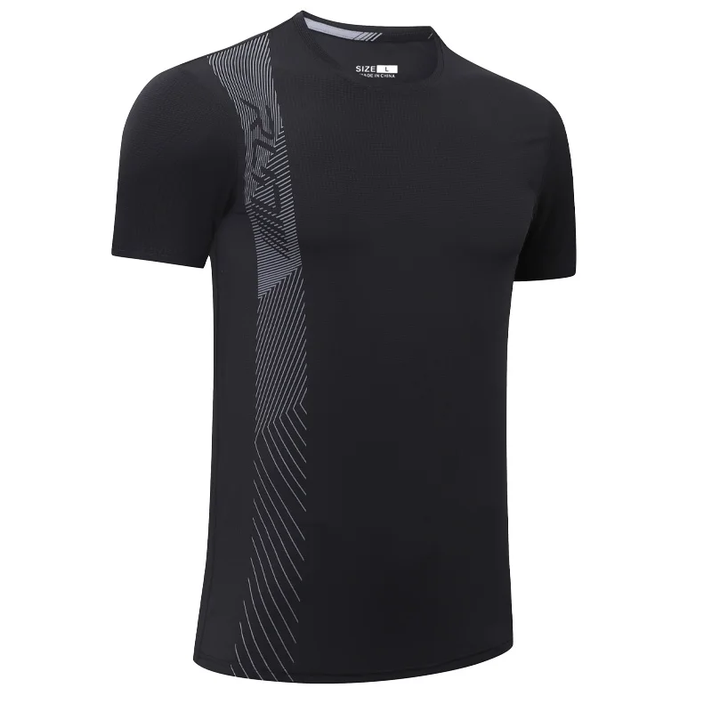 

Gym Workout Tees Men Joggers Print Running Sportwear Bodybuilding Short Sleeves Mesh Quick Dry Breathable Training Shirts