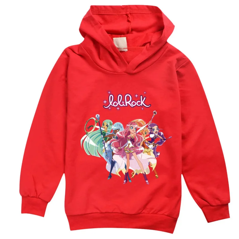 Lolirock Magical เสื้อผ้าเด็กเสื้อ hoodies หญิง Lolirock ฤดูใบไม้ผลิฤดูใบไม้ร่วงฤดูใบไม้ร่วง hip hop Hoody เด็กแขนยาวเสื้อลําลอง