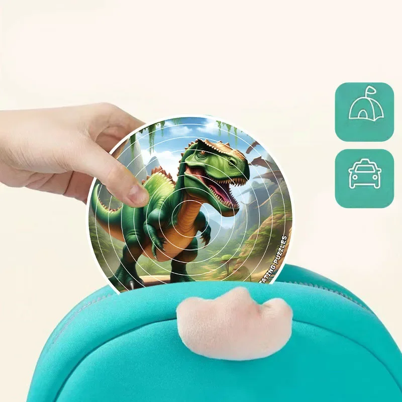 3D-stereo 360 °   Roterende puzzels Dinosaur Slide Flip Anti Stress Game Leren Intelligentie Educatief speelgoed Kindercadeau