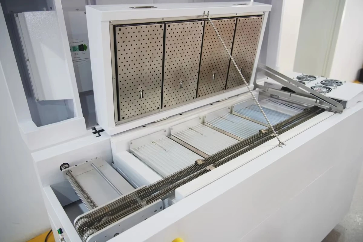 IN8C Low Power Hot Wind 8 Heating Zones Automatic Track Transmission Smt Smd Pcb Soldering Pcba Line Reflow Oven Machine