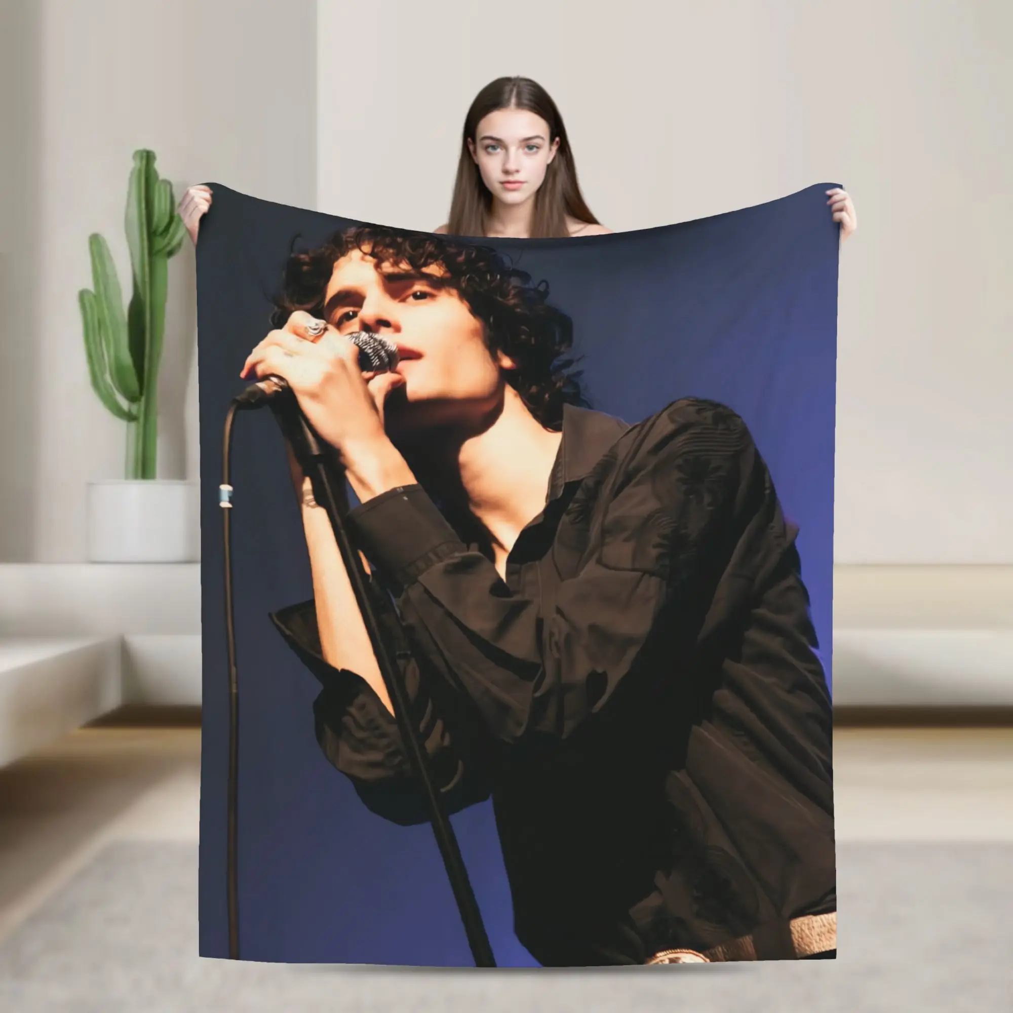 Super Soft Blanket Camping S-SOMBR World Tour Throw Blanket  Flannel Bedspread For Couch Chair Print Sofa Bed Cover