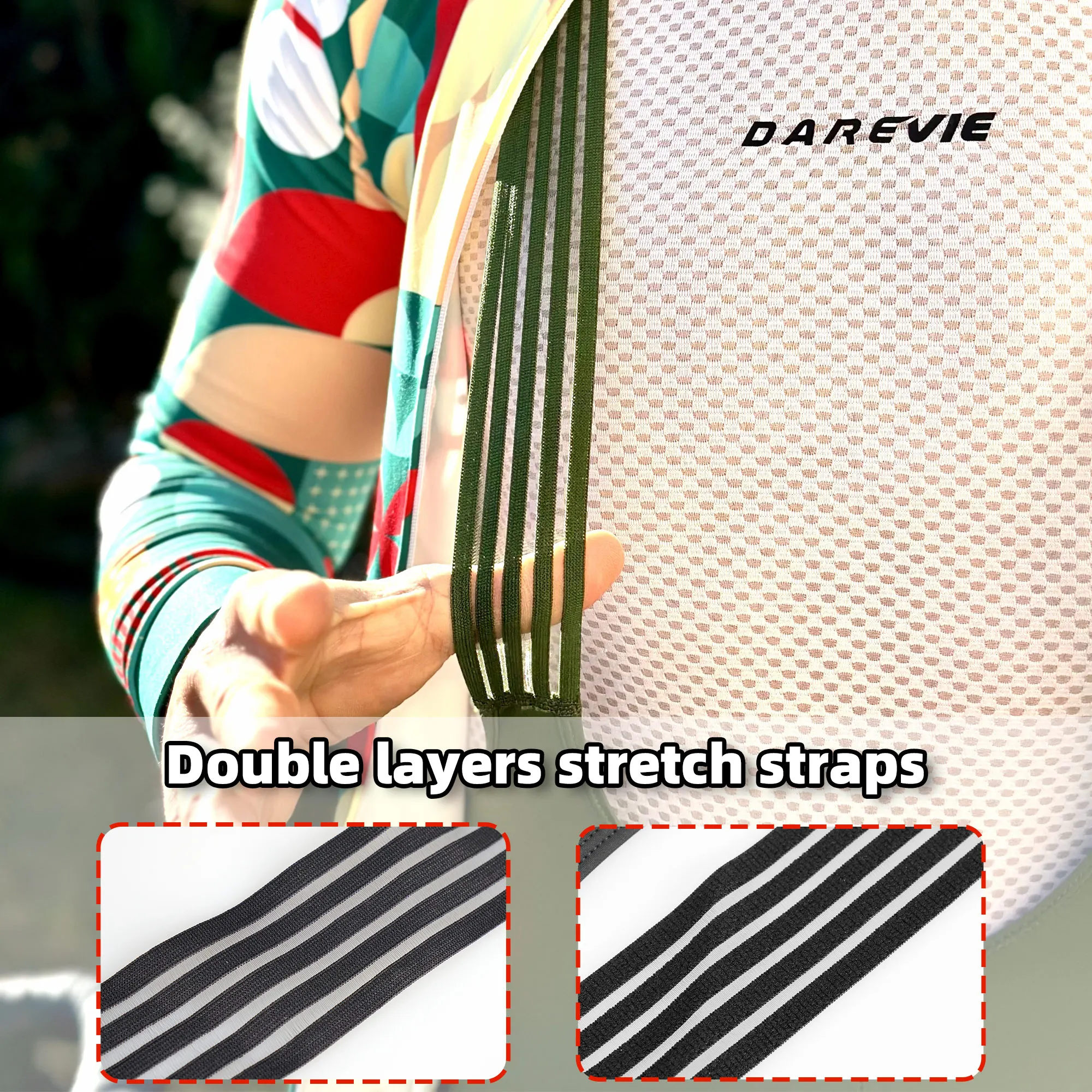 DAREVIE 사이클링 턱받이 반바지 Seamless 4.0 이탈리아 ELASTIC-INT... - 5