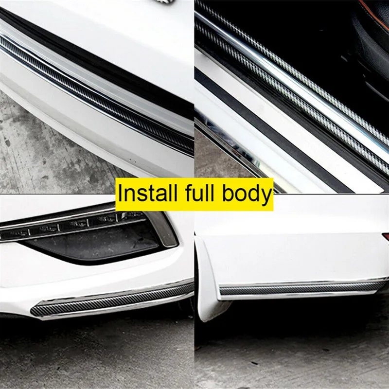 Parts Carbon Fiber Door Protector Guard 5CM*1M Car Roll Pattern Silver Anti-scratch Useful Accessories for durable
