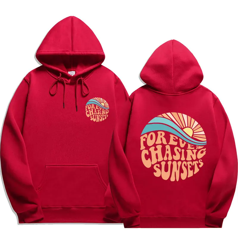 Chasing sunsets Hoodies Men Fashion Long Sleeve Sweatshirts men Cool Casual Harajuku Streetwear Pullovers y2k