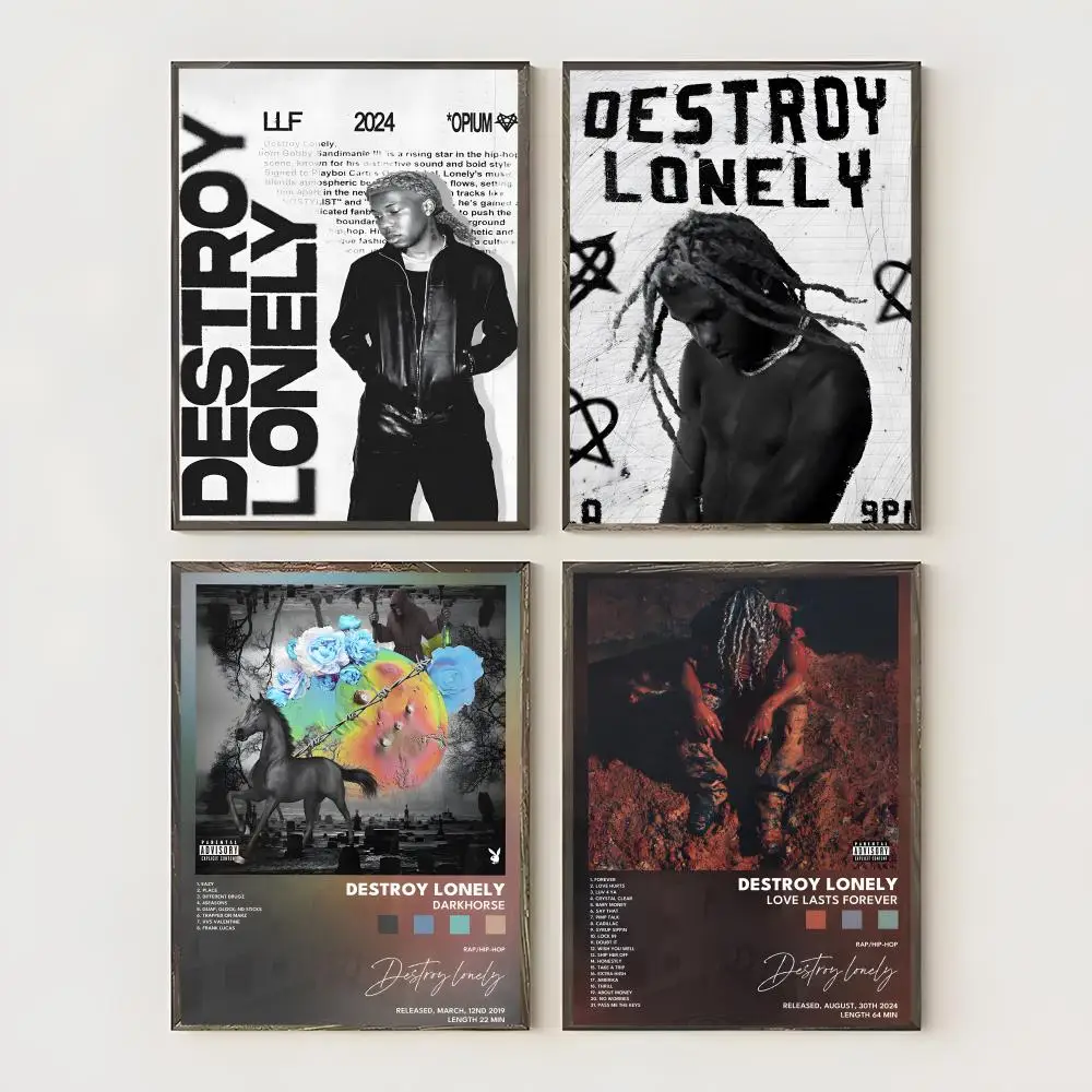 Rapper Singer D-Destroy Lonely Poster Waterproof Canvas Art Wrinkle Free Wall Hanging For Home Living Room Bedroom Decor