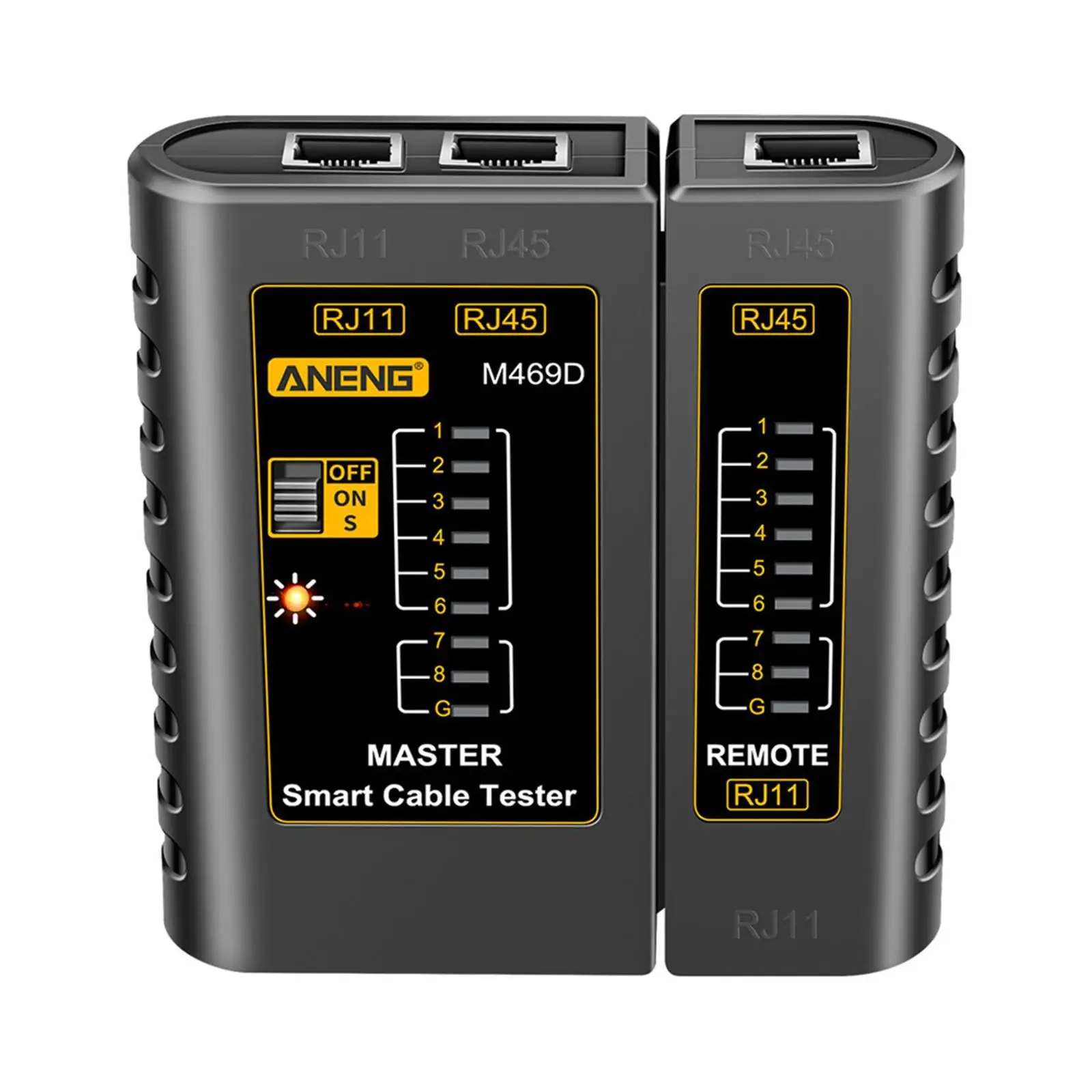 Ethernet Cable Tester Network Testing Tool Cat5 Cat5E Cat6 for Network Black