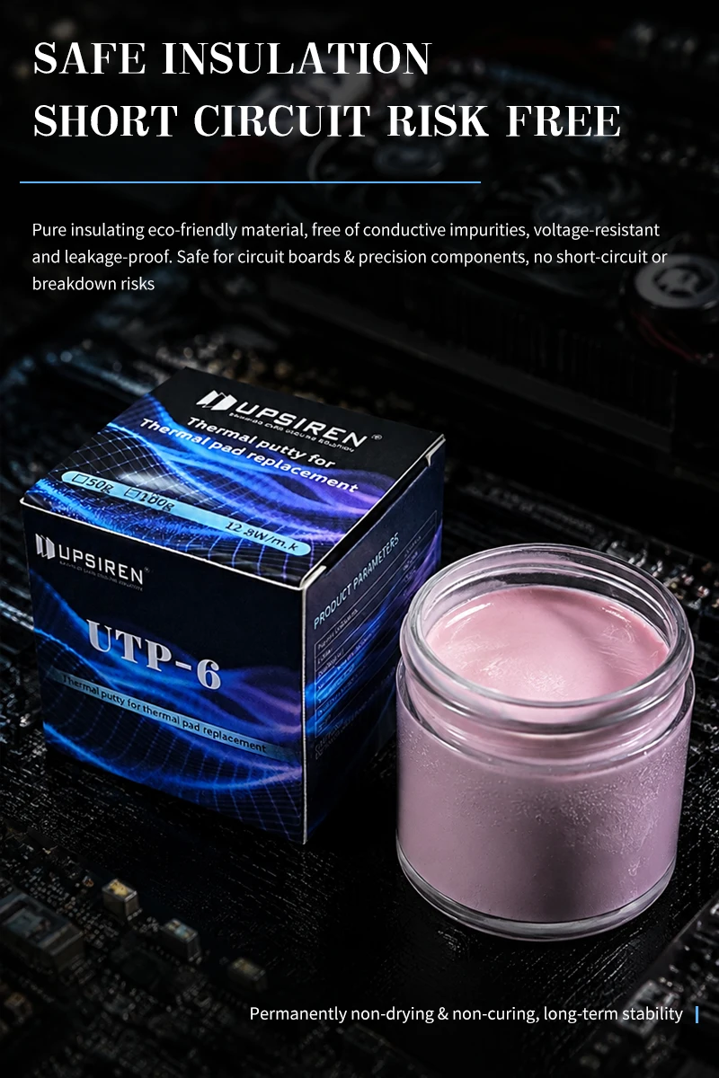 UPSIREN UTP-6 UTP-8 UTP-X Für VGA GPU IC Prozessor Thermal Pad Ersatz Wärme Blockieren Kitt Thermische Kitt Schnelle Kühlung – Detail 3