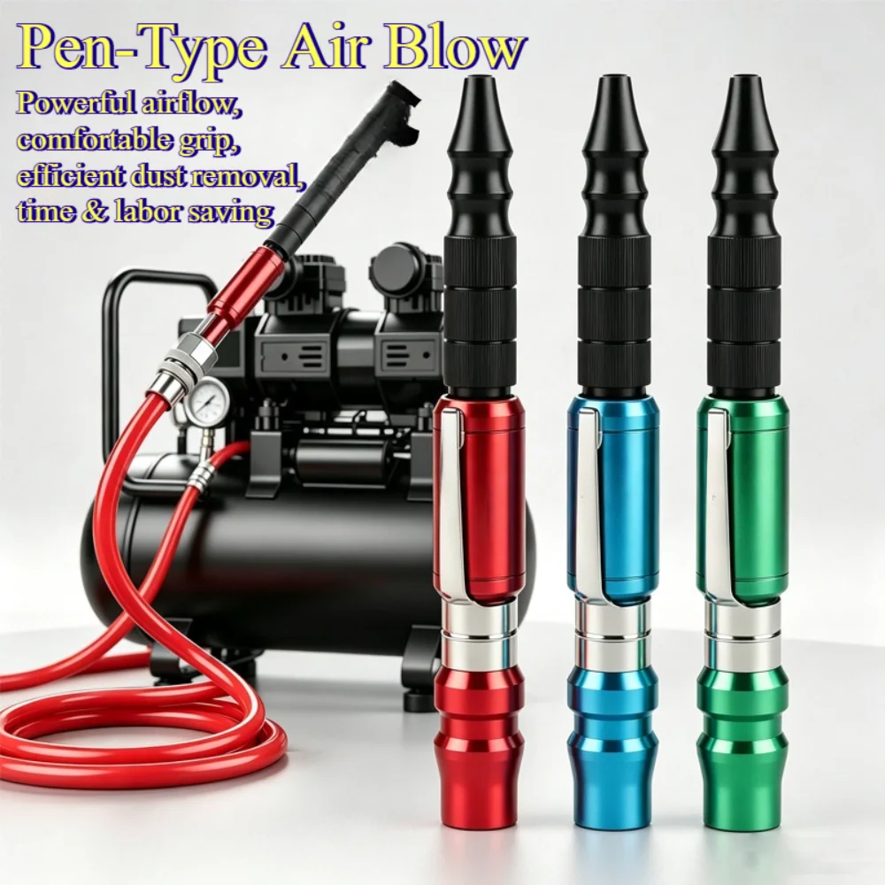 Adjustable Pencil Style Air Blow High Pressure Dust Blowing Pen Aluminum Alloy Pneumatic Dust Cleaning Tool for Air Compressor
